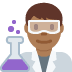 👨🏾‍🔬 man scientist: medium-dark skin tone display on Twitter